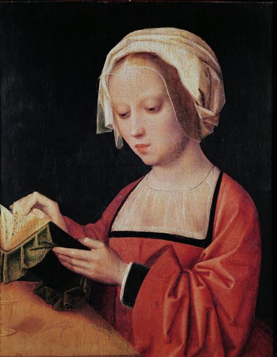 Santa María Magdalena leyendo de Adriaen Isenbrandt or Isenbrant